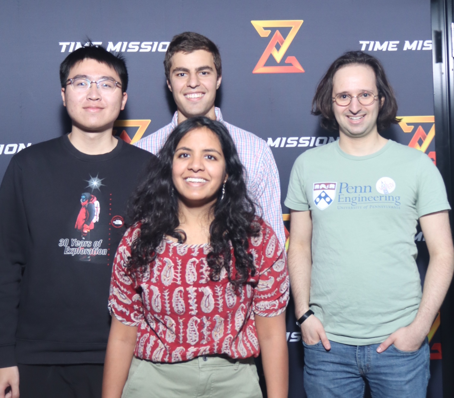 Group photo from an escape room